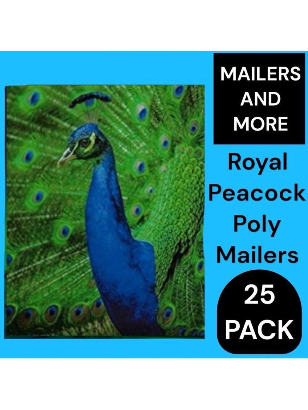 25 10X13 Poly Mailers Royal Peacock PRICE IS FIRM - Picture 5 of 13